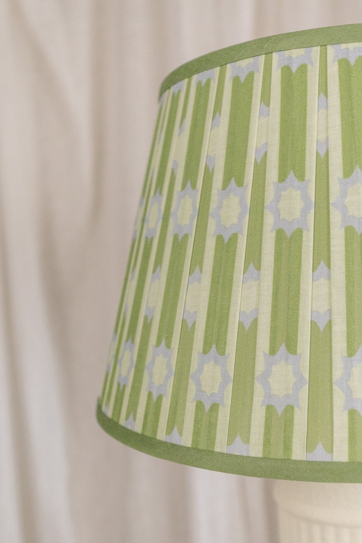 Plaster Lamp, Green + Blue Shade - OAKSTREET SHOPPE