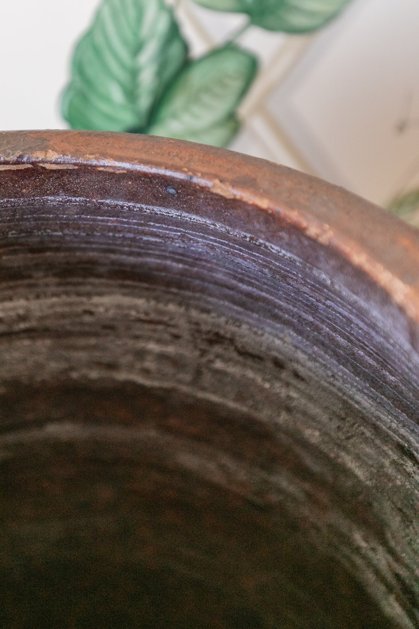 Large Brown Vintage Jar