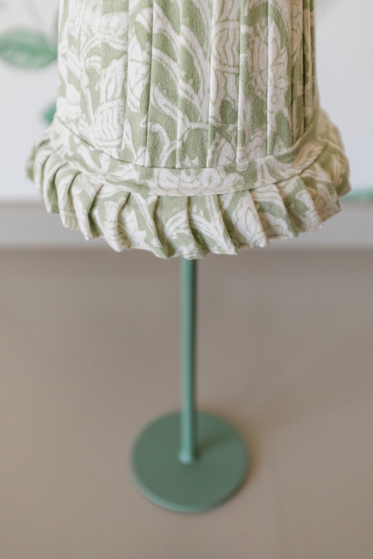 Green Ruffle Mini Lampshade - OAKSTREET SHOPPE