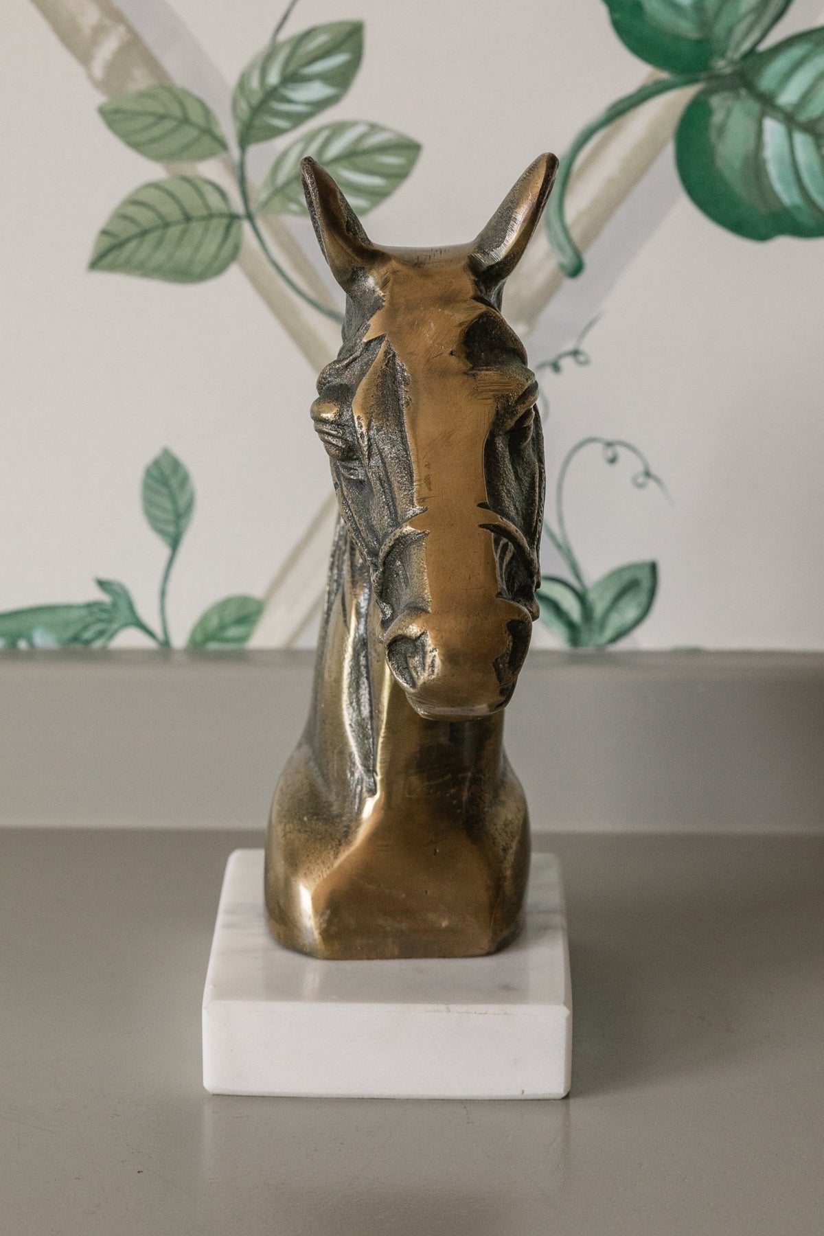 Horse Sculpture, Antique Brass - OAKSTREET SHOPPE