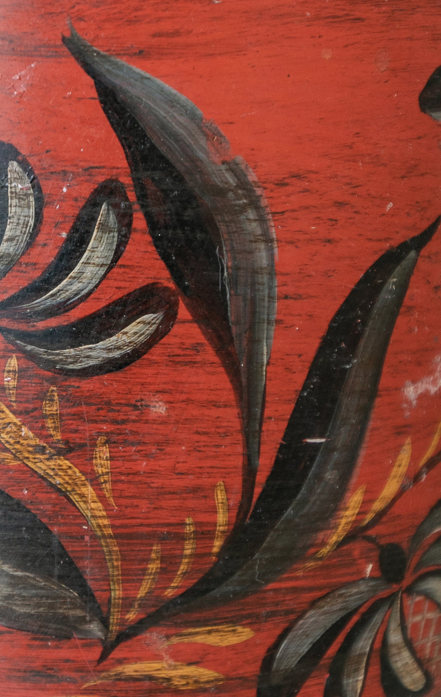 Tole Painted Bucket W/ Lid