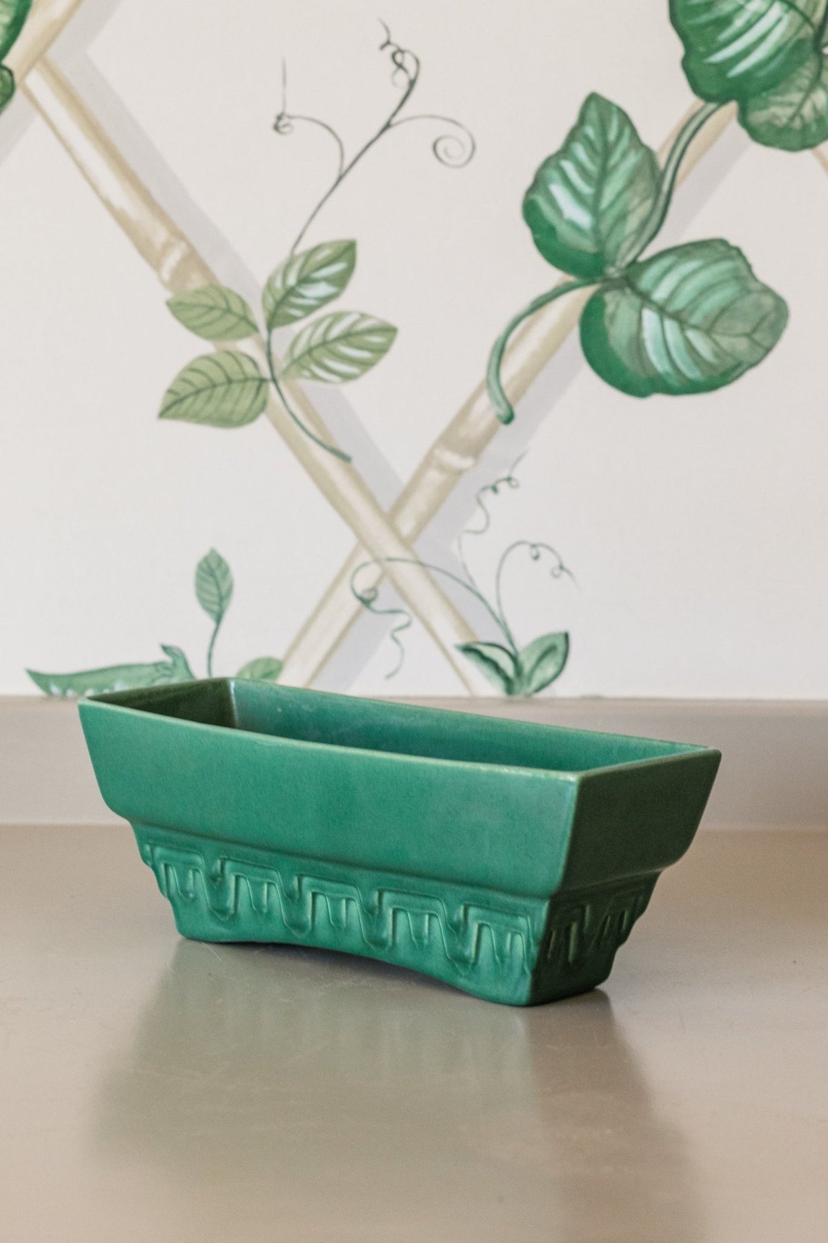 Mid Century Green Planter 37774-A Haeger - OAKSTREET SHOPPE