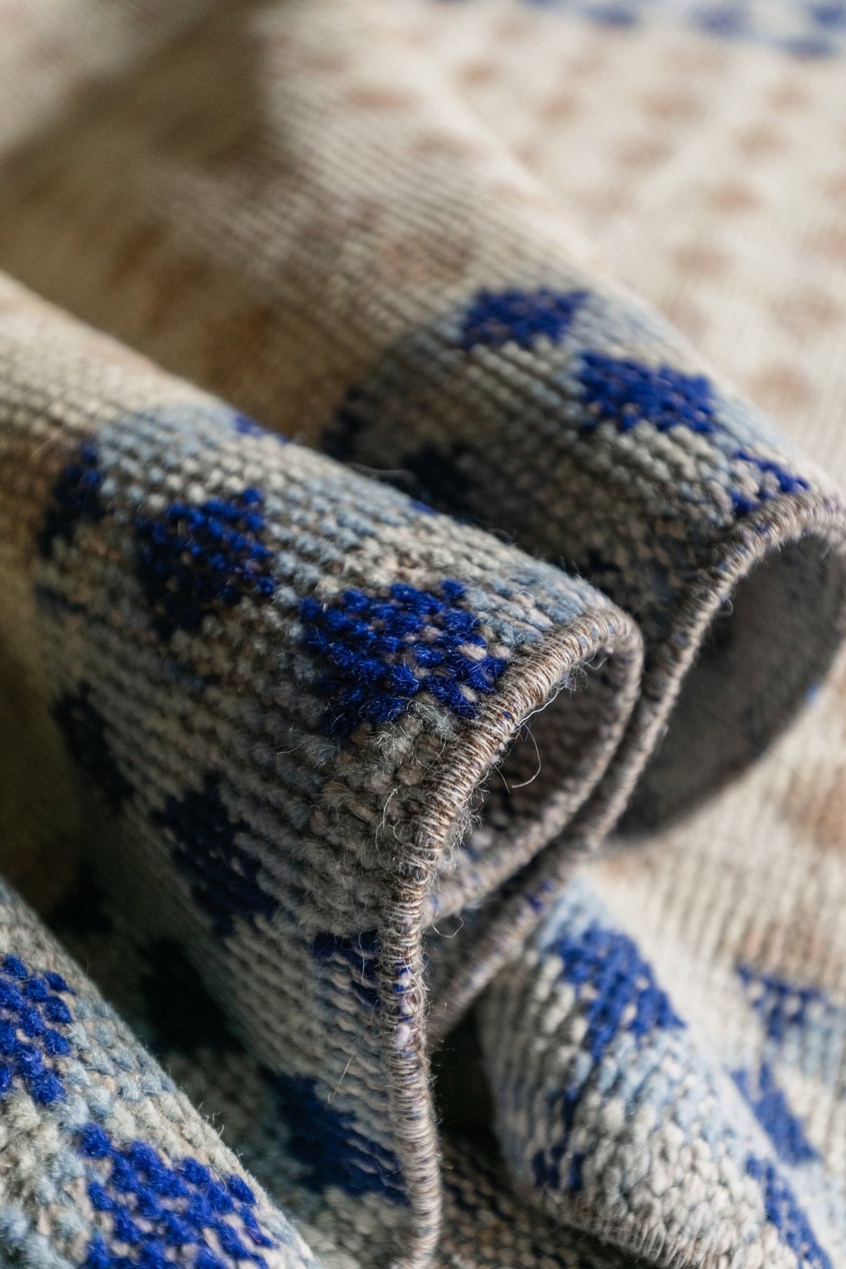 Vintage Turkish (2x11) Diamond Lattice Hand-Knotted Wool Runner - OAKSTREET SHOPPE