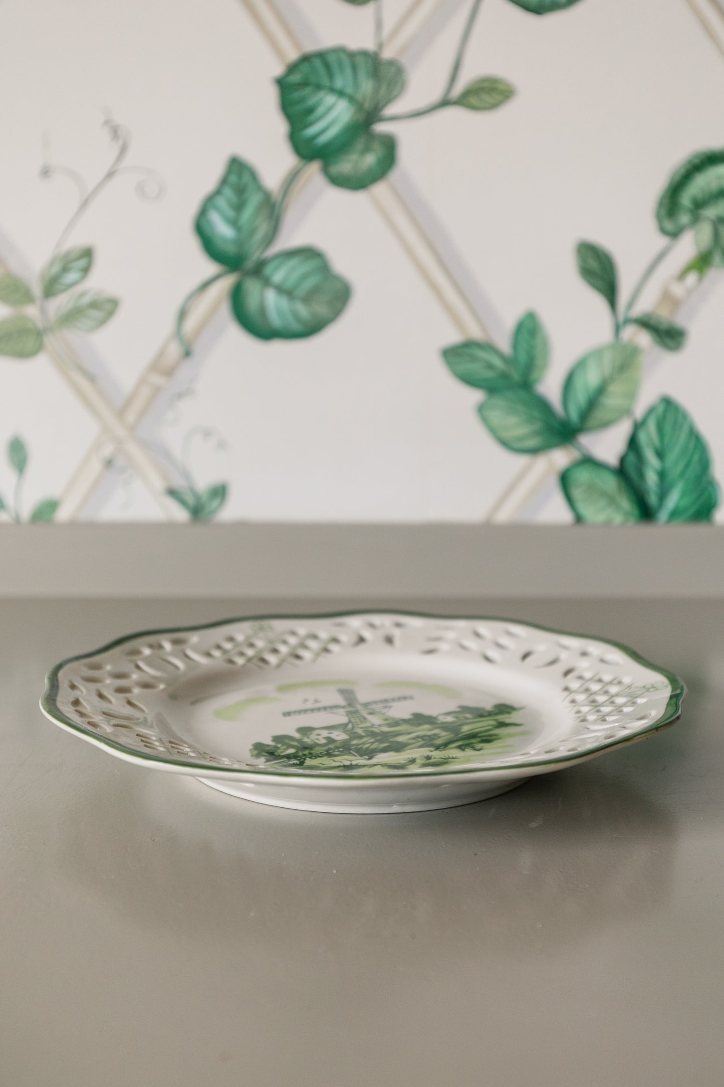 Vintage Windmill Plate