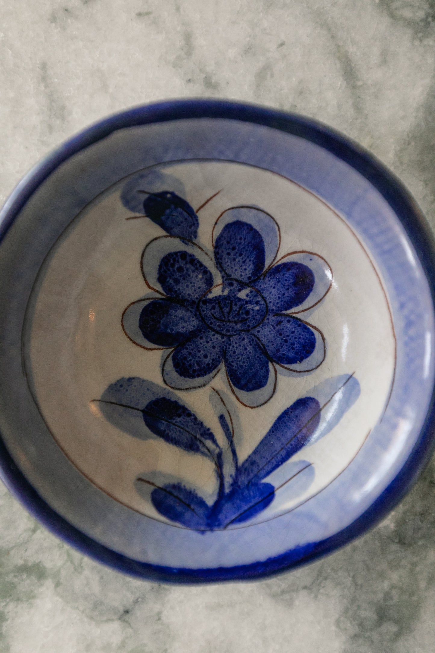 Little Blue and White Bowl with Handles