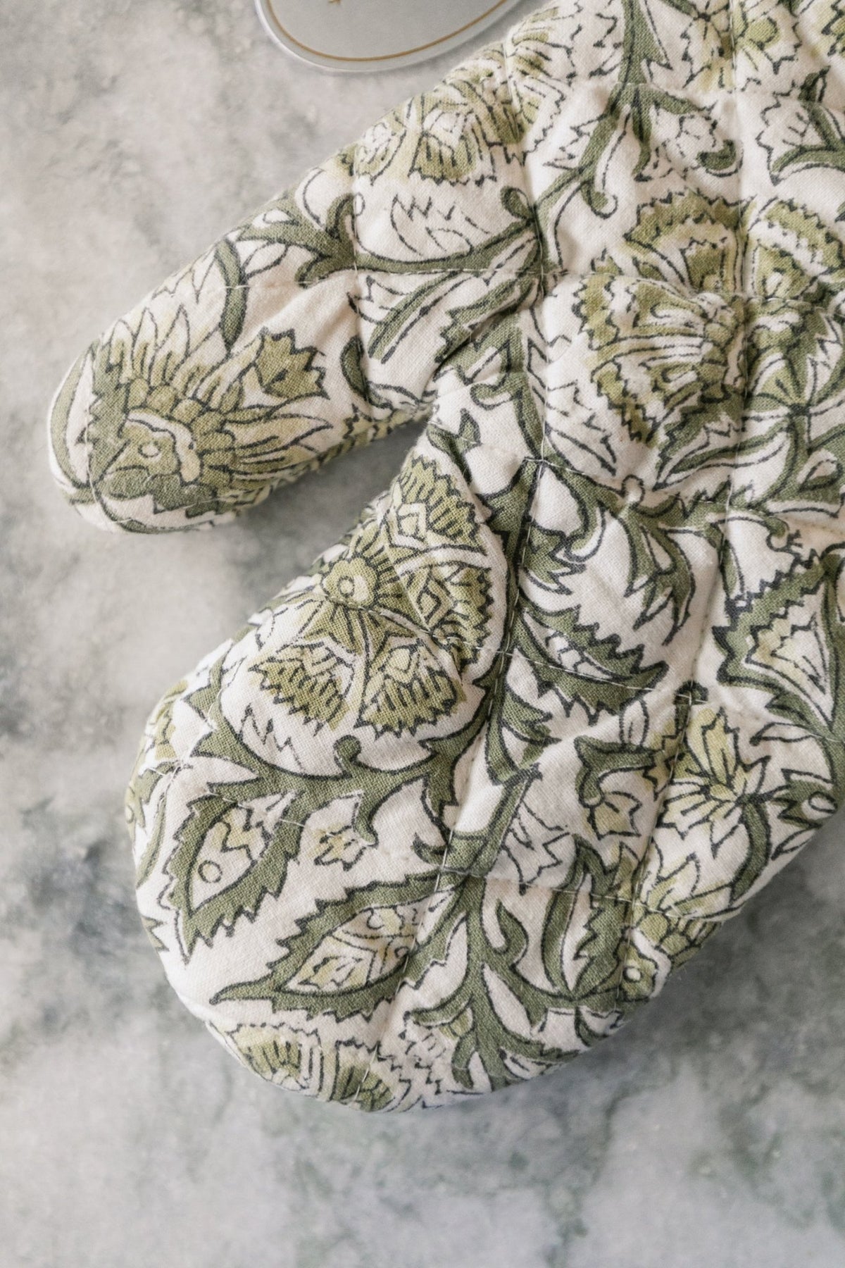 Block Print Oven Mitt - OAKSTREET SHOPPE