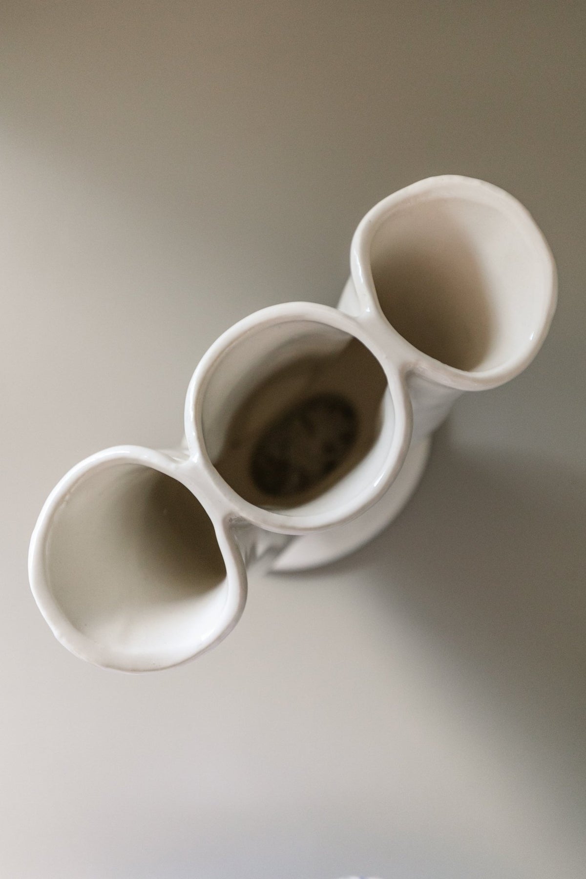 White Three Part Vase - OAKSTREET SHOPPE