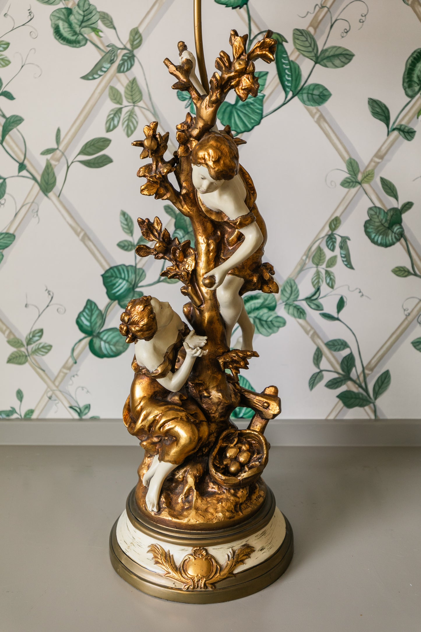 Pair of Gilded Figurines Lamps