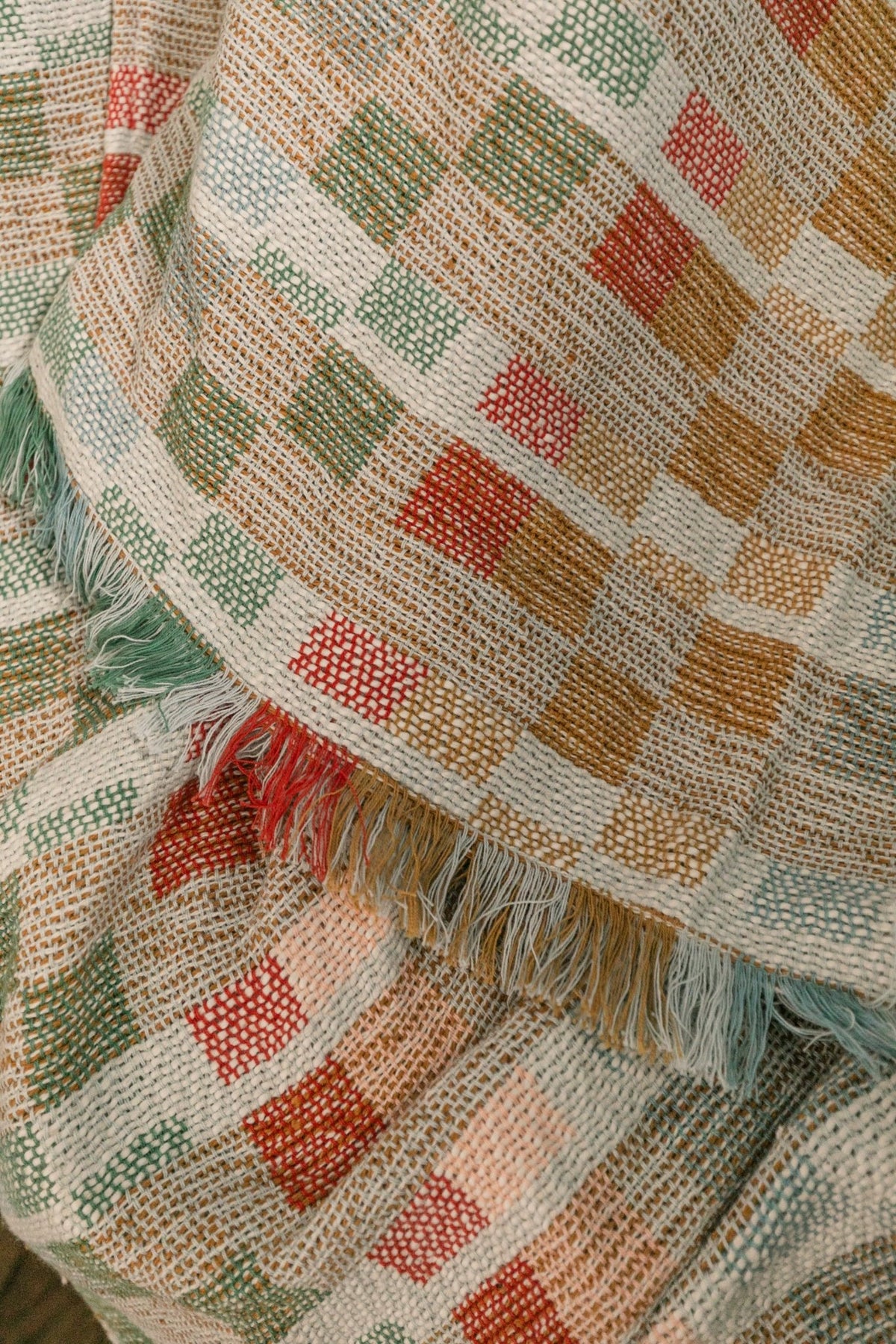 Checkered Woven Throw, 60"x80" - OAKSTREET SHOPPE