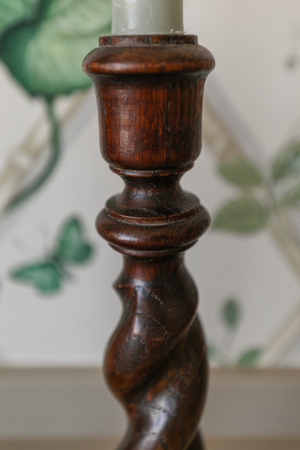 Barley Twist Wooden Candlesticks