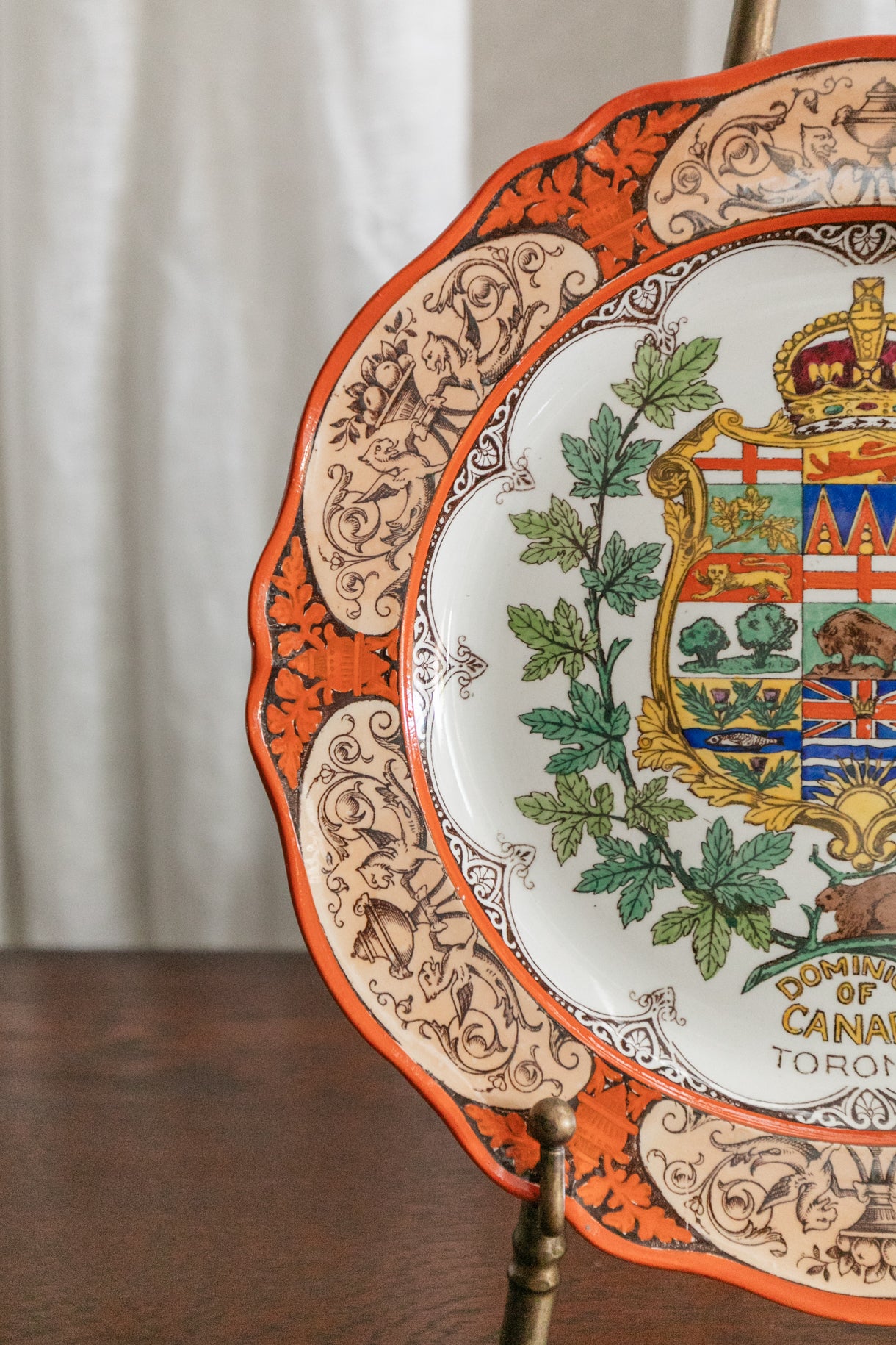 Wedgwood Orange Shield Plate