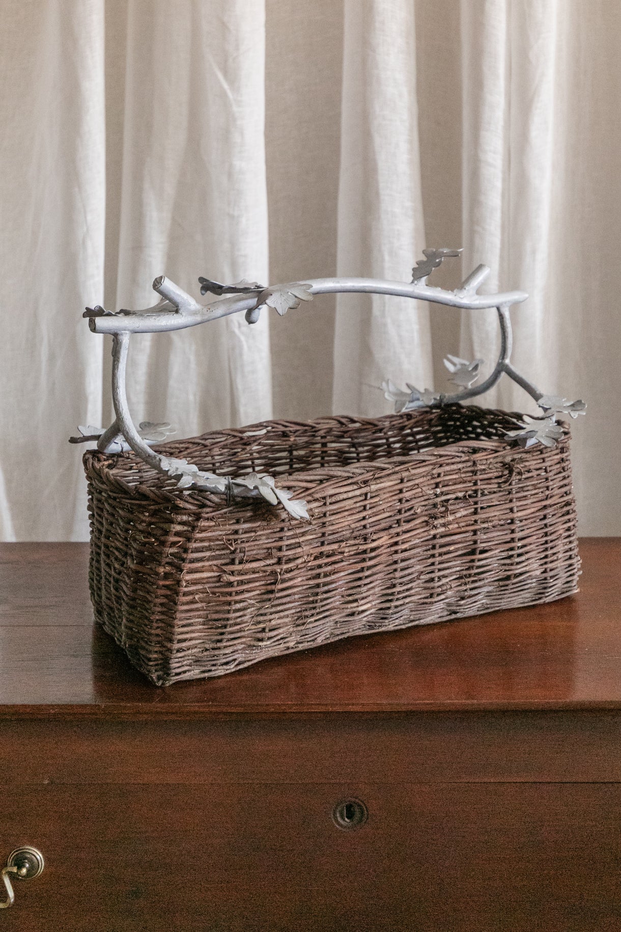 Basket with Oak Leaf Handles