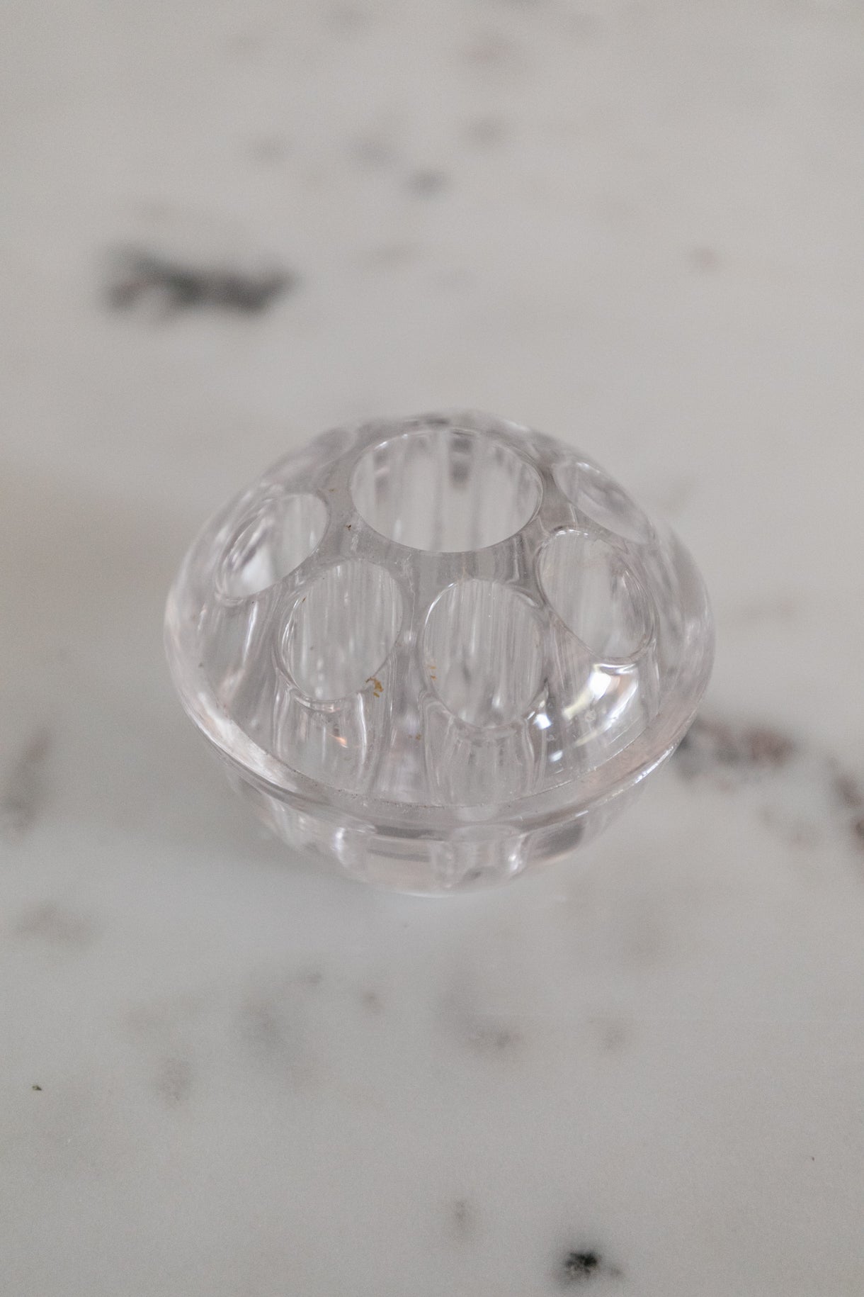 Glass Floral Frog