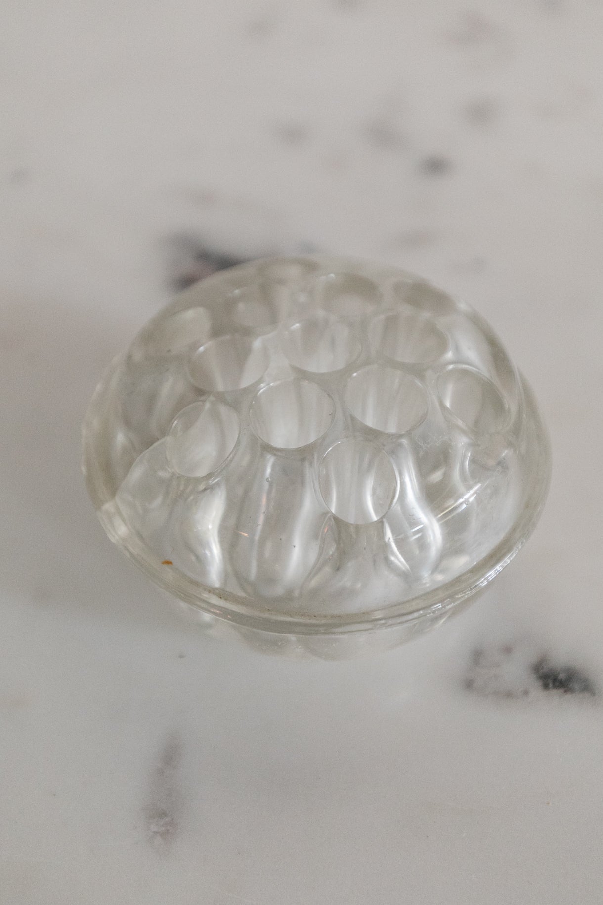 Glass Floral Frog