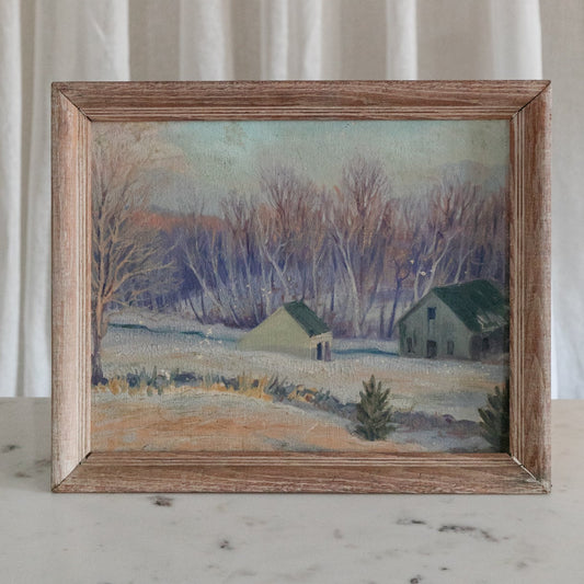 Two Green Houses Painting