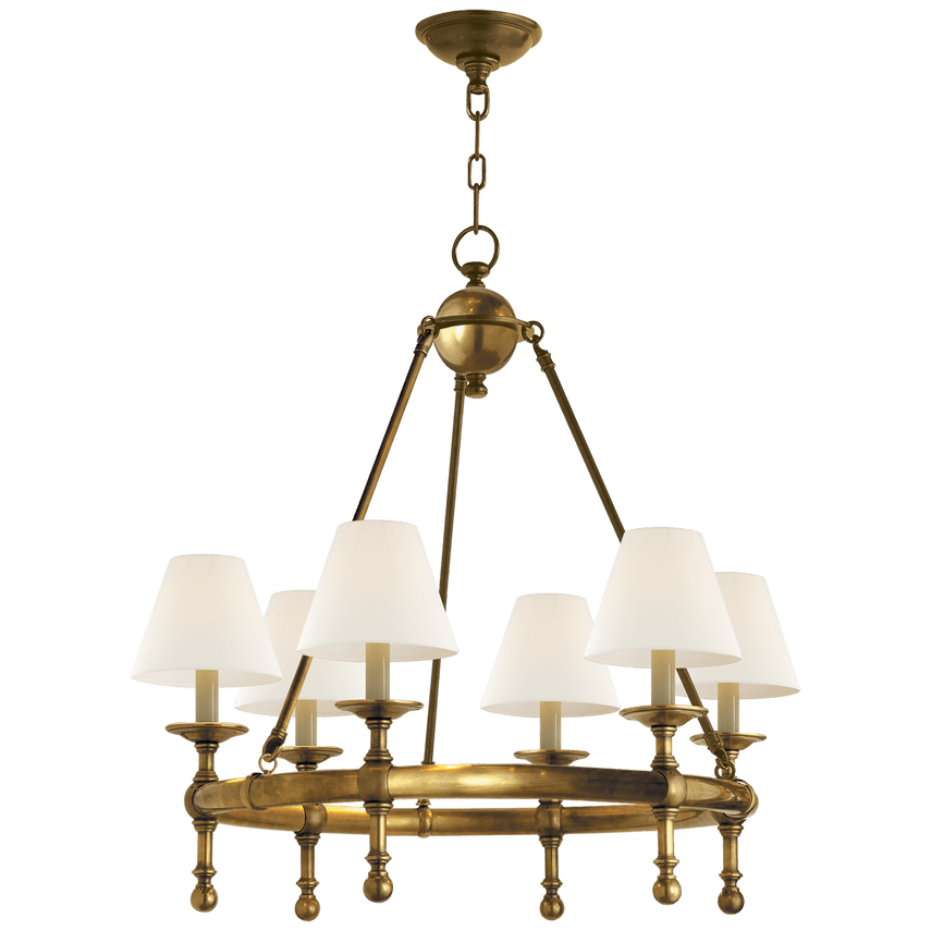 Classic Brass Ring Chandelier - OAKSTREET SHOPPE
