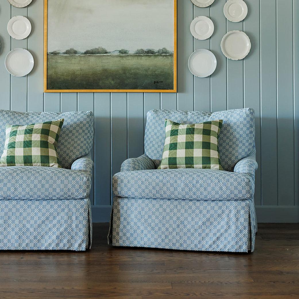 Green Buffalo Check Pillow