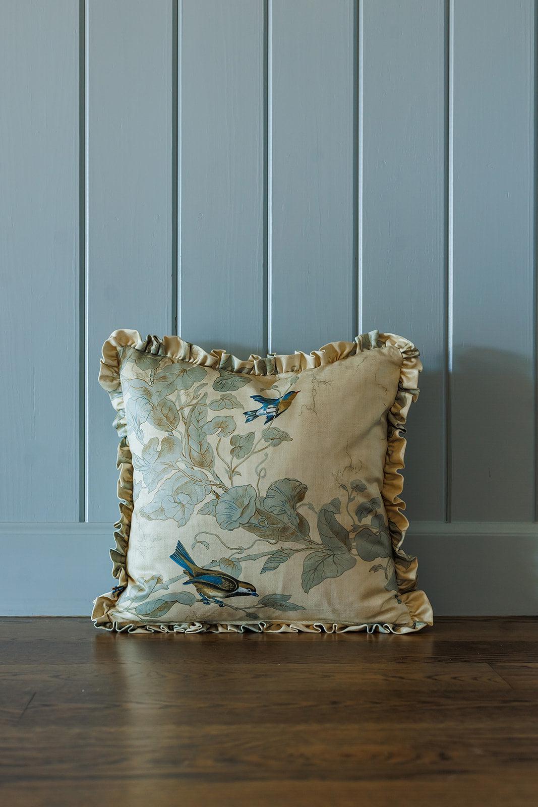 Bird Ruffle Pillow