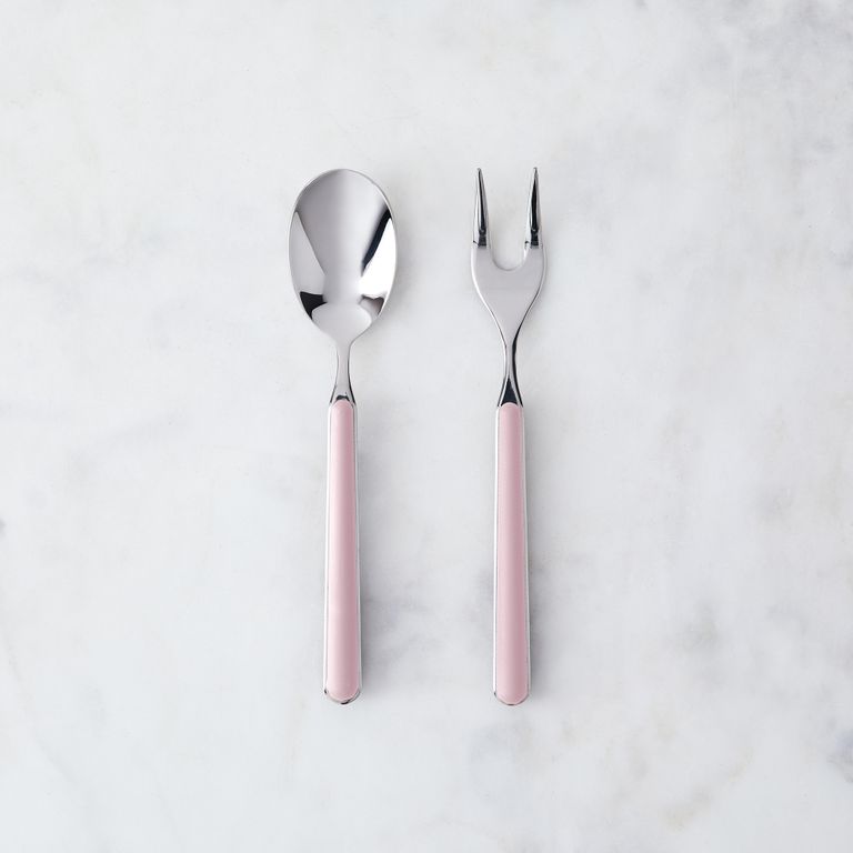 Fantasia Pale Rose 5-Piece Flatware + Serving Pieces (Mepra)