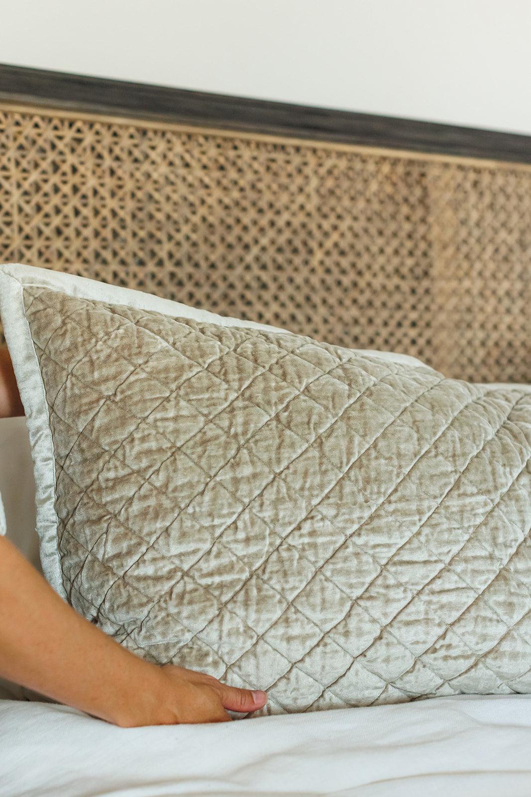 Quilted Luxe Bedding Collection, Oyster