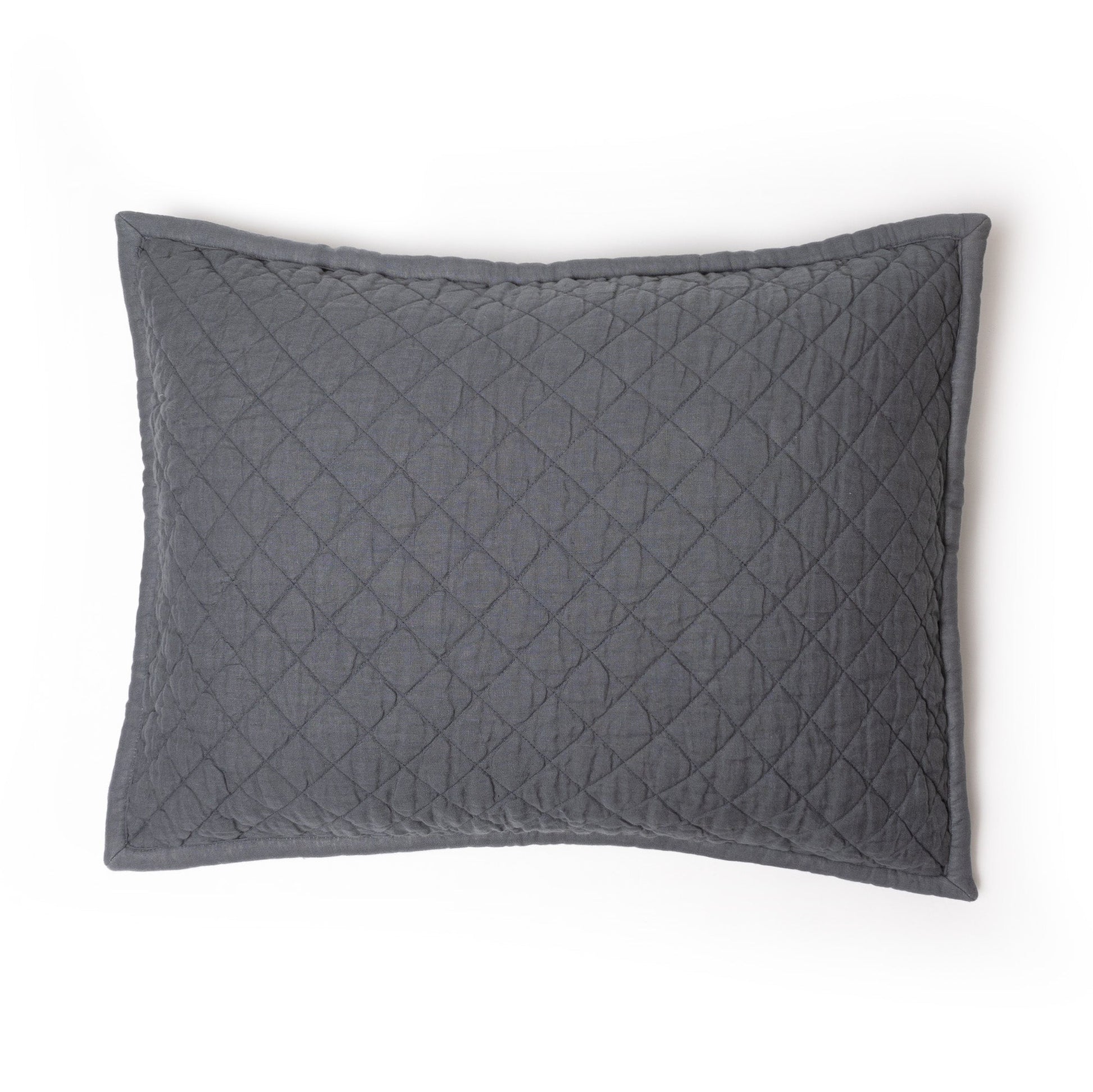 Quilted Linen Bedding Collection, Flagstone
