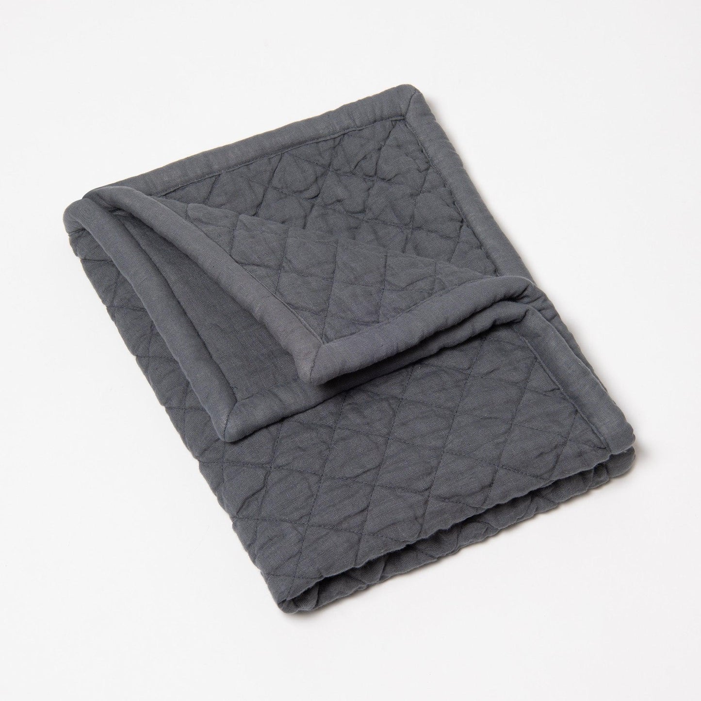 Quilted Linen Bedding Collection, Flagstone