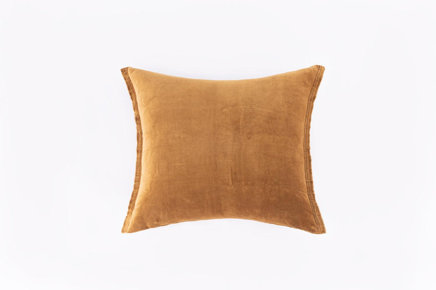 Raw Edge Velvet Bedding Collection, Ochre