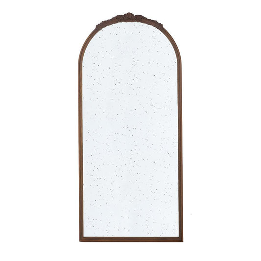 Hand Carved Rose Mirror, Large