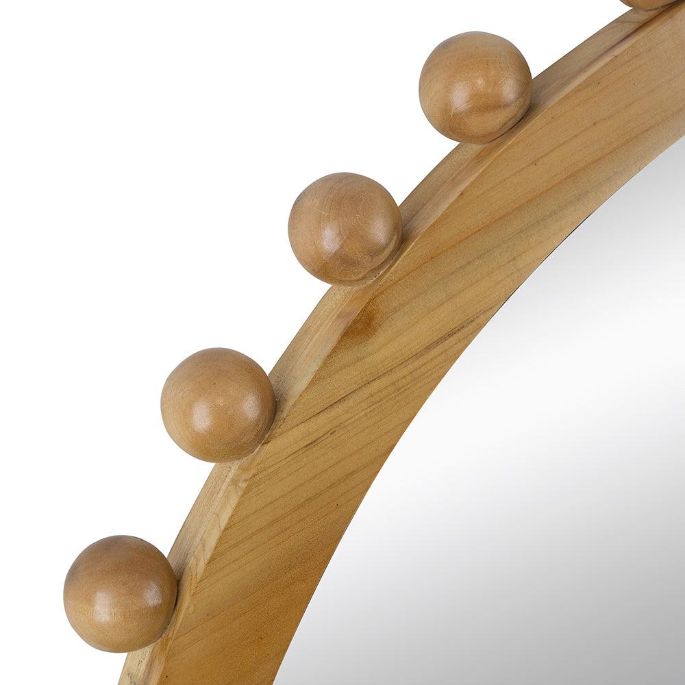 Wood Beaded Mirror