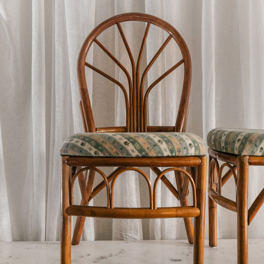 Striped Chair Pair, Vintage Frame (LOCAL PICKUP ONLY)