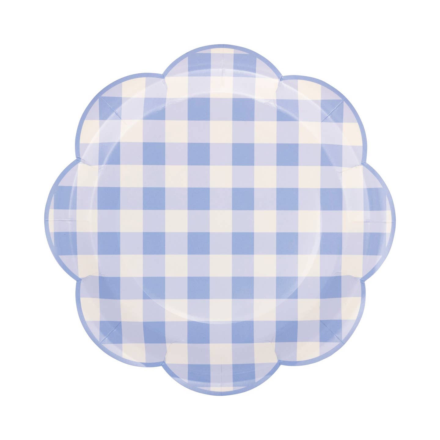 Gingham Scalloped Paper Plates