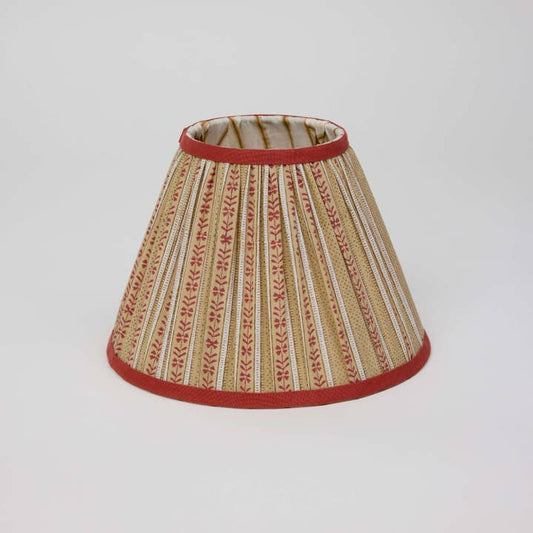 9" Red Block Print Lampshade