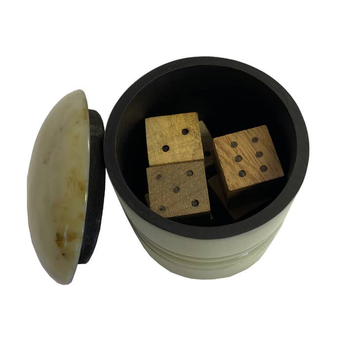 Farkle Six-Dice Game in Horn Resin Cup