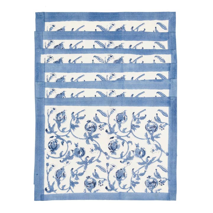 Granada Blue Placemats, Set of 6