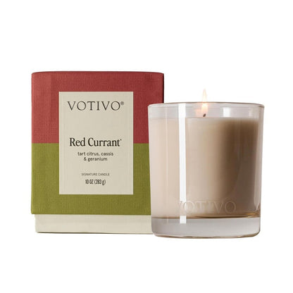 Votivo Glass Candle, Red Currant - OAKSTREET SHOPPE