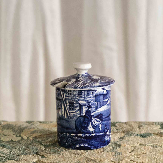 Small Lidded Handpainted Pot