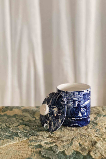 Small Lidded Handpainted Pot