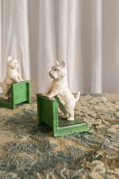 Standing Westie Bookends, Cast Iron