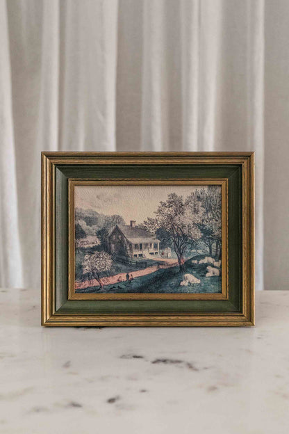 Framed Cottage House Print