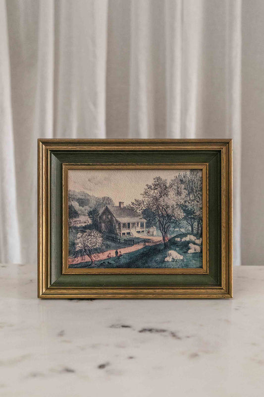 Framed Cottage House Print