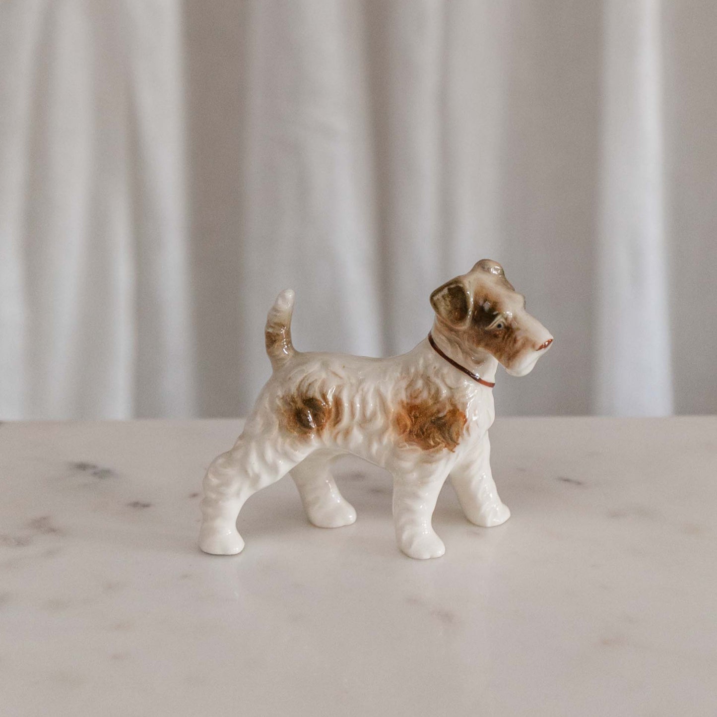 White Dog Figurine, Vintage