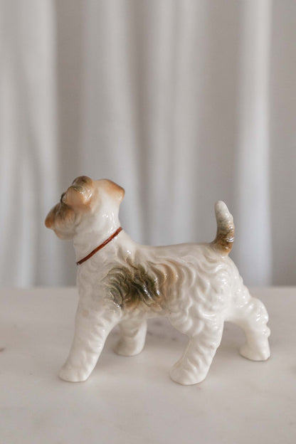 White Dog Figurine, Vintage
