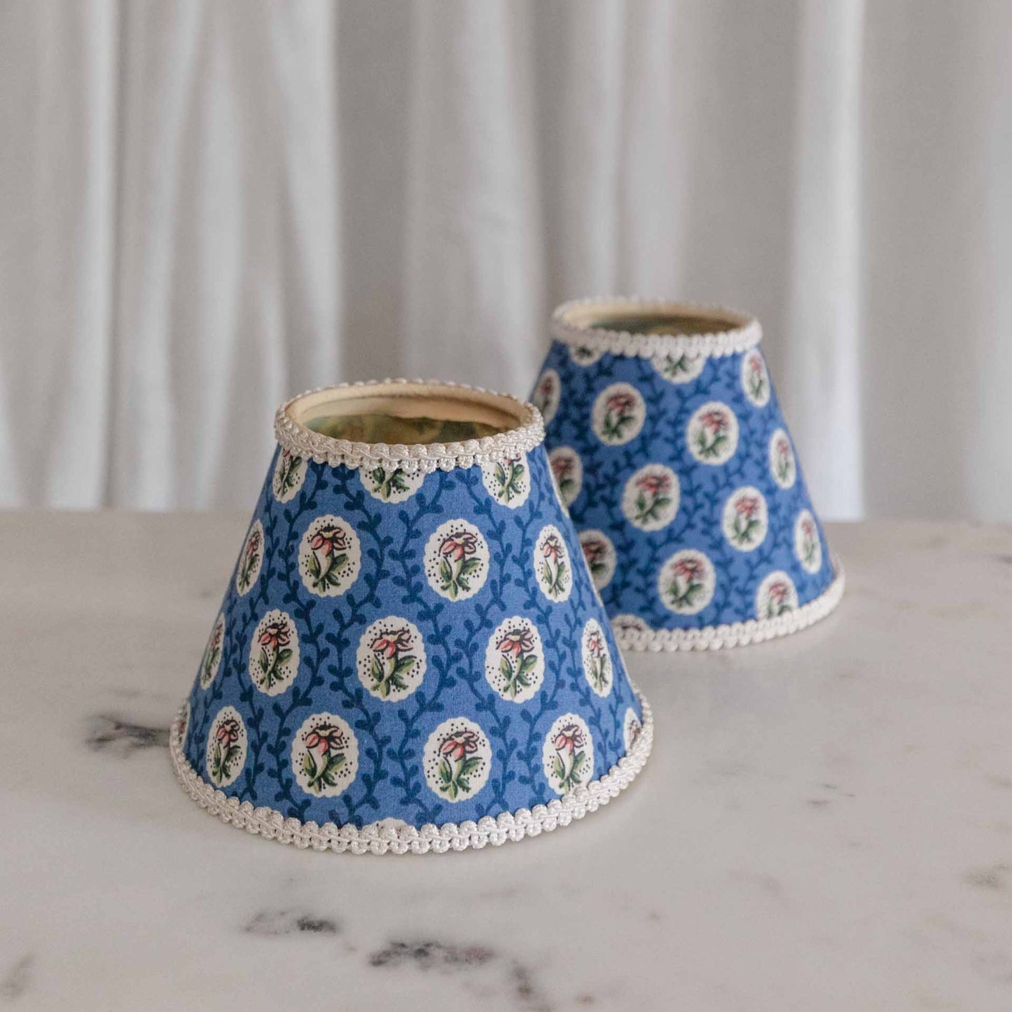 Blue and White Clip Shades