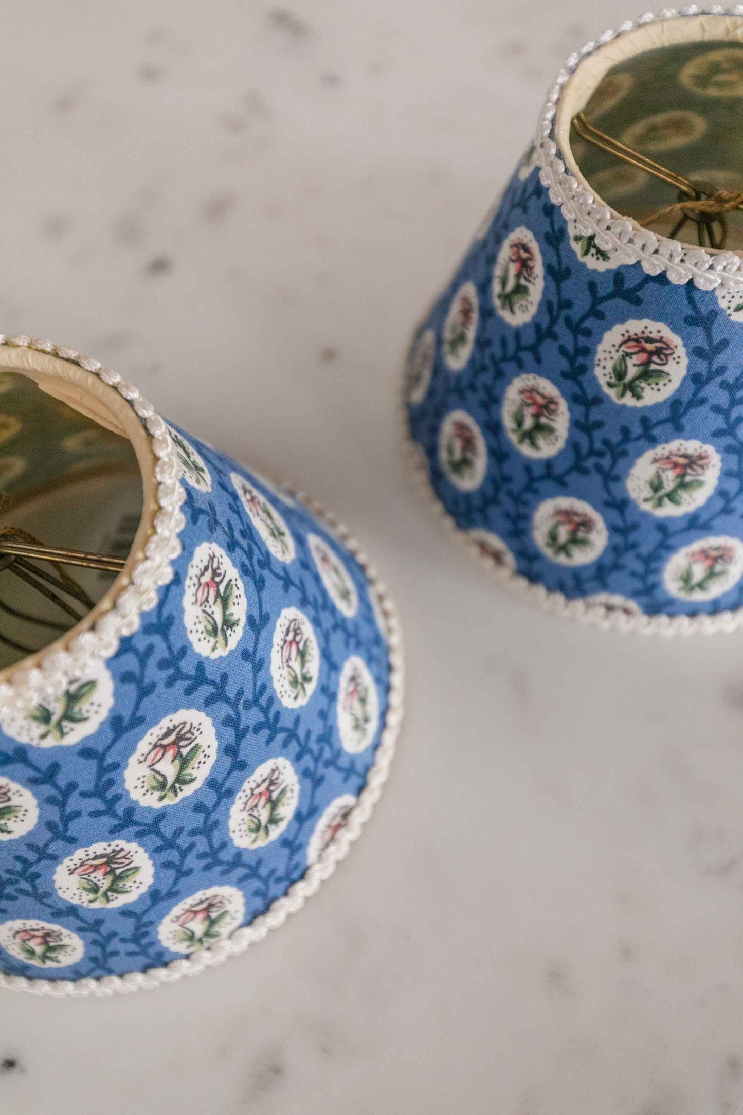 Blue and White Clip Shades