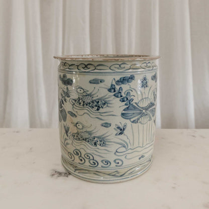 Blue and White Orchid Pot