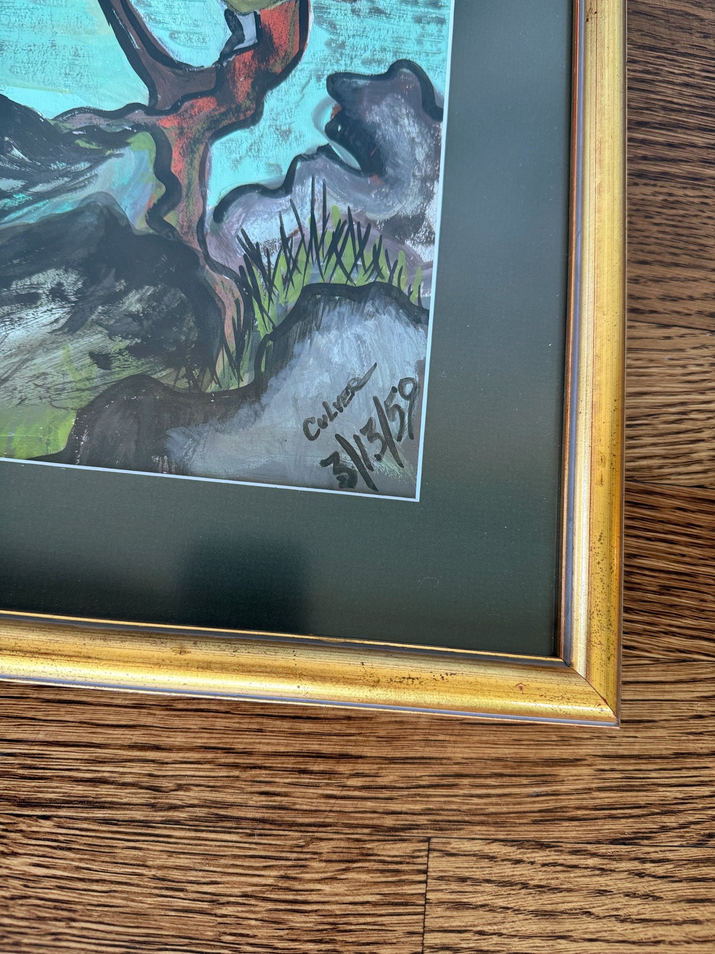 Bayou, Original Framed Painting 1959