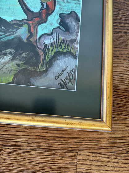 Bayou, Original Framed Painting 1959