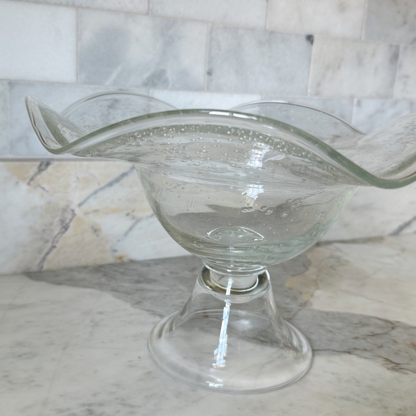 Clear Wavy Bowl