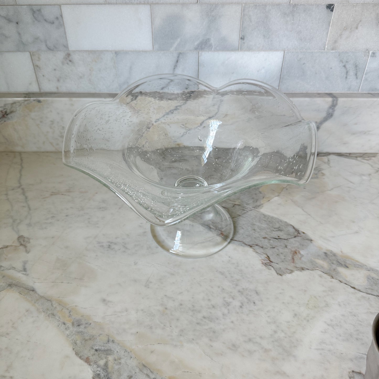 Clear Wavy Bowl