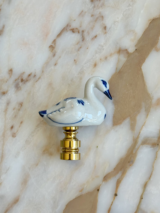 Porcelain Swan Finial